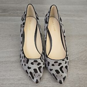 Cole Haan Women's Black and Gray Patterned Heels